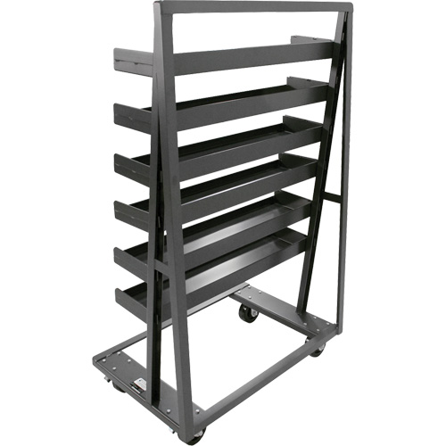 Chariot &agrave; cadre en A robuste &agrave; un c&ocirc;t&eacute; avec 6 plateaux &agrave; rebords, 38" x 25" x 63", Capacit&eacute; 2500 lb Haskins Industrial Inc.