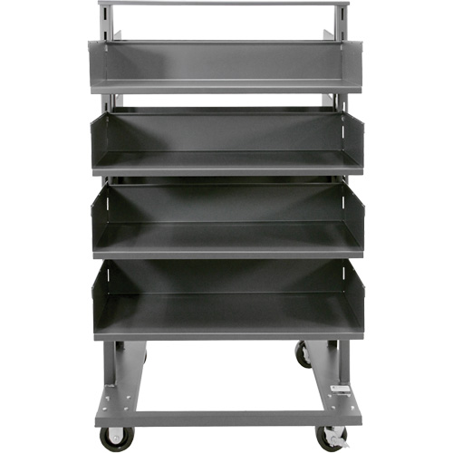 Double-Sided Heavy Duty A-Frame Cart with 8 Large Trays, 38" x 30" x 63", 2500 lbs. Capacity Haskins Industrial Inc.