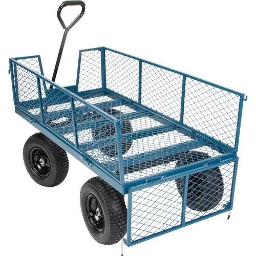 Wagon with Drop Sides, 24" W x 48" L, 800 lbs. Capacity Haskins Industrial Inc.