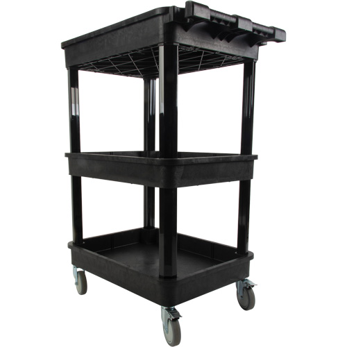 Utility Cart with Deep Lip Shelf, 3 Tiers, 19" x 39-1/2" x 28-1/4", 330 lbs. Capacity Haskins Industrial Inc.