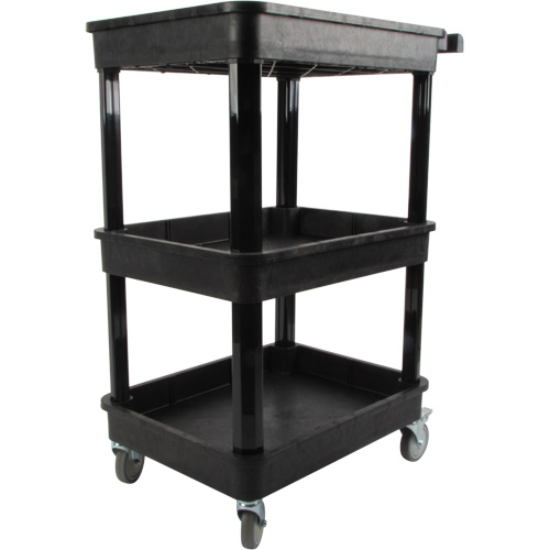 Utility Cart with Deep Lip Shelf, 3 Tiers, 19" x 39-1/2" x 28-1/4", 330 lbs. Capacity Haskins Industrial Inc.