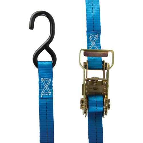 Tendeur d'arrimage &agrave; cliquet, Crochet en J, 15' , 1" , Charge d'utilisation max. 500 lb (227 kg) Haskins Industrial Inc.
