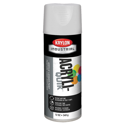 Industrial Acryli-Quik Lacquer, White, Gloss, 12 oz., Aerosol Can Haskins Industrial Inc.