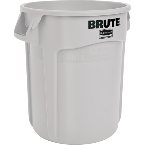 Round Brute&reg; Containers, Polyethylene, 10 US gal. Haskins Industrial Inc.