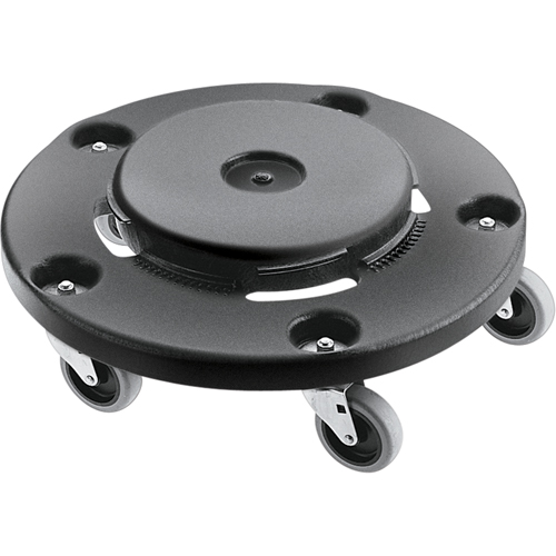 Brute&reg; Dolly, Polyethylene, Black, Fits: 20 - 55 US Gal. Haskins Industrial Inc.