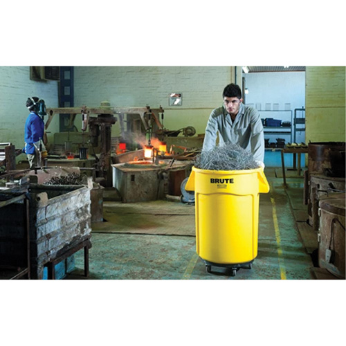 Brute&reg; Dolly, Polyethylene, Black, Fits: 20 - 55 US Gal. Haskins Industrial Inc.