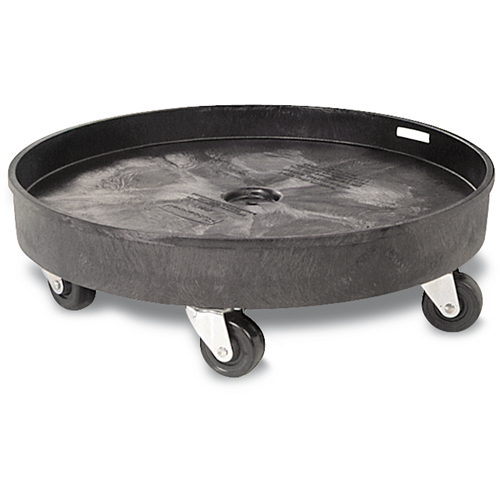 Socle roulant pour contenant &agrave; d&eacute;chets, Poly&eacute;thyl&egrave;ne, Noir Haskins Industrial Inc.