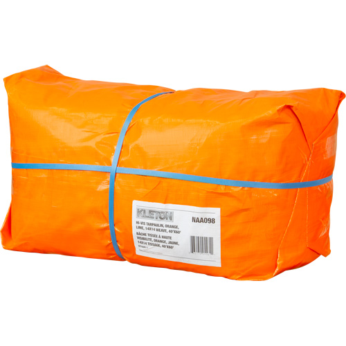 High-Visibility Heavy-Duty Woven Tarp, Polyethylene, Green/Orange, 40' x 60' x 12 mils Haskins Industrial Inc.
