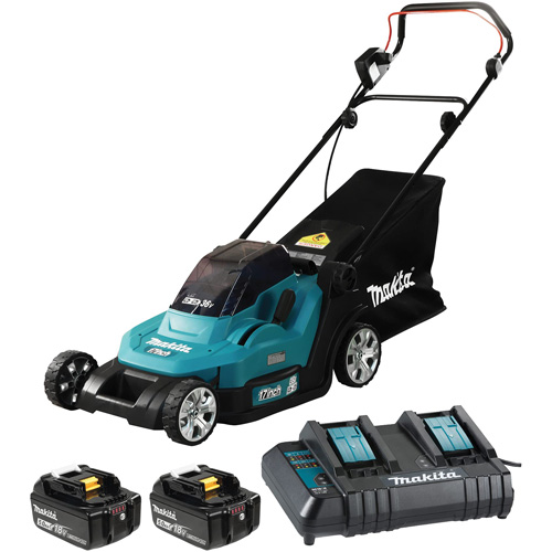 Ensemble de tondeuse LXT 36 V 5,0 Ah, Pouss&eacute;e, &agrave; pile, Largeur de coupe 17" Haskins Industrial Inc.
