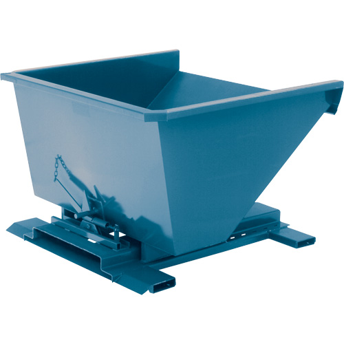 Self-Dumping Hopper, Steel, 3/4 cu.yd., Blue Haskins Industrial Inc.