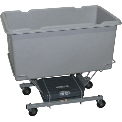 Scale Carts, Polyethylene, 33" L x 19" W x 29" H, 5 cu. Ft. Volume, 250 lbs. Capacity Haskins Industrial Inc.