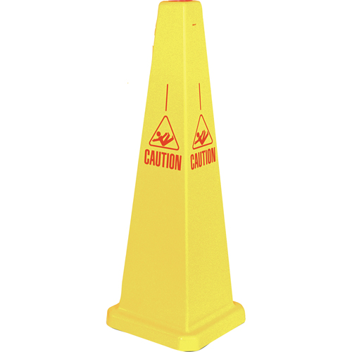 "Caution" Lamba Traffic Cones, English with Pictogram Haskins Industrial Inc.