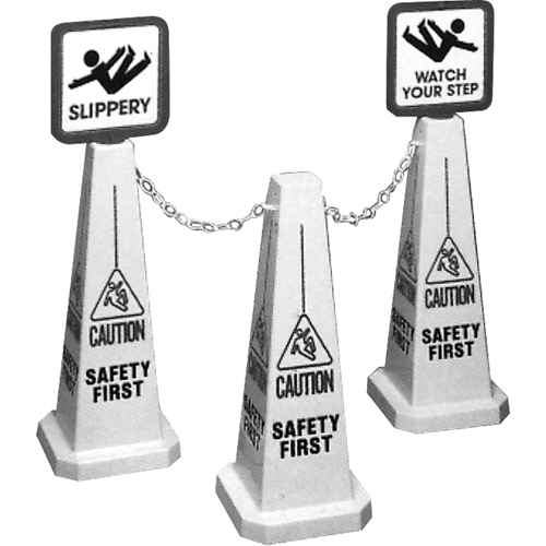 "Caution" Lamba Traffic Cones, English with Pictogram Haskins Industrial Inc.