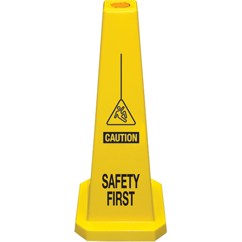 "Safety First" Lamba Traffic Cones, English with Pictogram Haskins Industrial Inc.