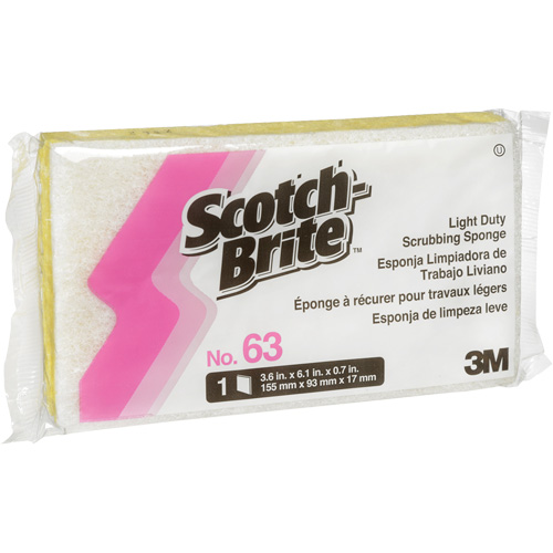 Scotch-Brite Light-Duty Scrub Sponge, Cellulose/Scrubbing, 3-1/2" W x 6" L Haskins Industrial Inc.