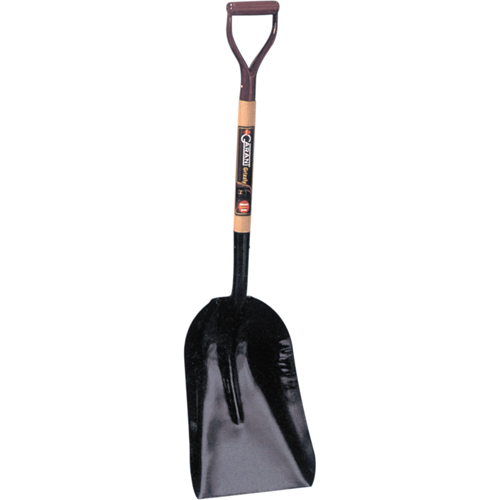 Grain & Coal Scoop Shovel, Wood, Tempered Steel Blade, D-Grip Handle, 27-3/4" Length Haskins Industrial Inc.