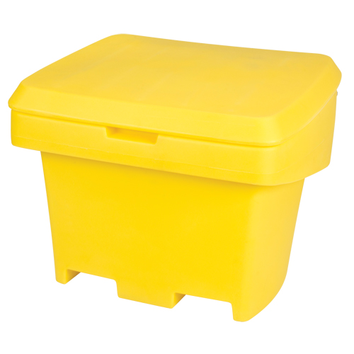 Heavy-Duty Outdoor Salt and Sand Storage Container, 30" x 24" x 24", 5.5 cu. Ft., Yellow Haskins Industrial Inc.