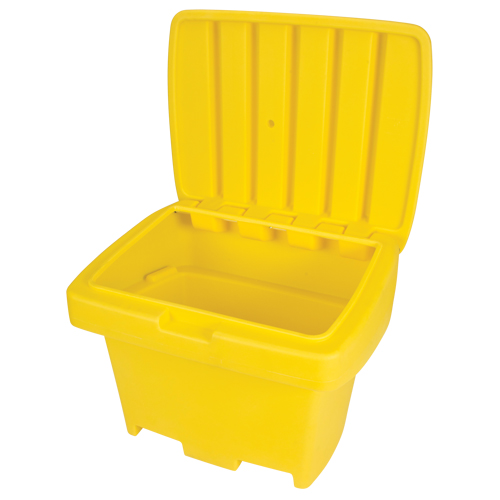 Heavy-Duty Outdoor Salt and Sand Storage Container, 30" x 24" x 24", 5.5 cu. Ft., Yellow Haskins Industrial Inc.