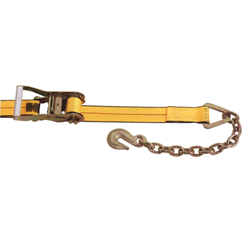 Ratchet Straps, Chain Anchor, 2" W x 30' L, 3335 lbs. (1513 kg) Working Load Limit Haskins Industrial Inc.
