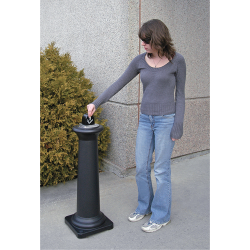Groundskeeper Tuscan Cigarette Waste Collector, Free-Standing, Metal, 1 US gal. Capacity, 38-1/2" Height Haskins Industrial Inc.