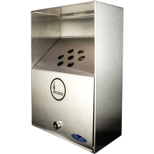 Cendriers, Montage mural, Acier inoxydable, Capacit&eacute; 3,3 litres, Hauteur 13-1/2" Haskins Industrial Inc.