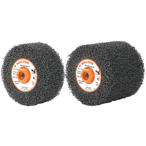 FX Flex Drum, 4-1/4" Dia. x 2" W, 5/8"-11 Arbor, Flex Coarse Grit Haskins Industrial Inc.