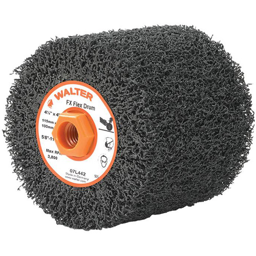 FX Flex Drum, 4-1/4" Dia. x 4" W, 5/8"-11 Arbor, Flex Coarse Grit Haskins Industrial Inc.