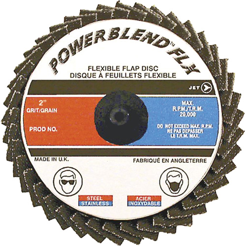 Powerblend FLX Roll-On Flap Disc, 2" x 80 Grit, Zirconia Alumina Haskins Industrial Inc.