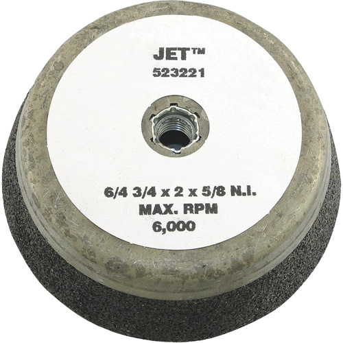 Meule boisseau &agrave; liant de r&eacute;sine, 4" x 2", Arbre 5/8"-11NC, Type 11 Haskins Industrial Inc.