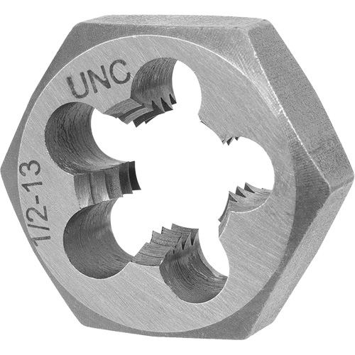 SAE Hex Die, 1-7/16" Dia., 5/8"-11 Thread, Alloy Steel Haskins Industrial Inc.