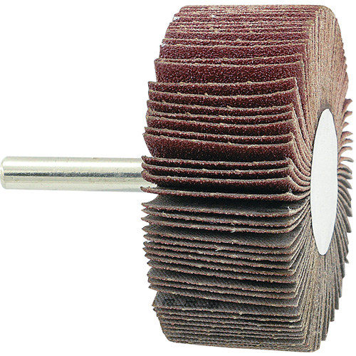 Mounted Flapwheel, 80 Grit, 2-1/2" x 1" x 1/4" Haskins Industrial Inc.