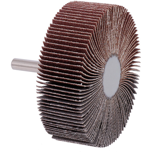 Roue &agrave; lamelles mont&eacute;e sur tige, Grain 60, 3" x 1" x 1/4" Haskins Industrial Inc.