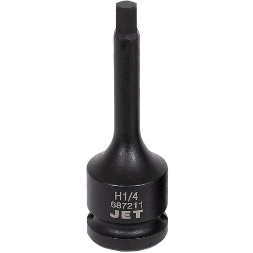 Impact Bit Socket, Hex, 1/4" x 3" L, 1/2" Drive Haskins Industrial Inc.
