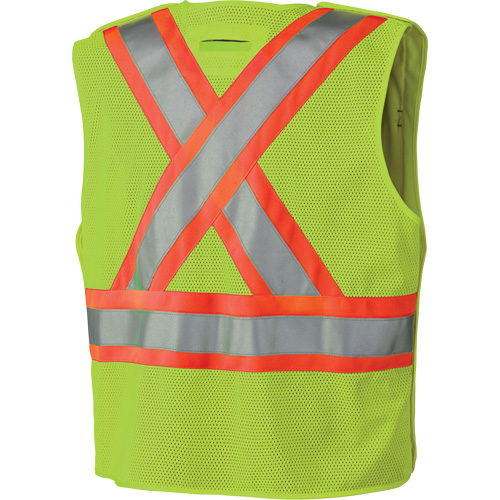 6936 Veste de s&eacute;curit&eacute; d&eacute;tachable en 5 points, Jaune lime haute visibilit&eacute;, 2T-Grand, Polyester Haskins Industrial Inc.