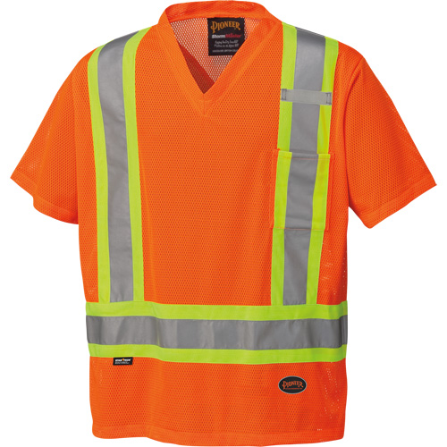 5994 T-shirt de s&eacute;curit&eacute; haute visibilit&eacute;, Polyester, 2T-Grand, Orange haute visibilit&eacute; Haskins Industrial Inc.