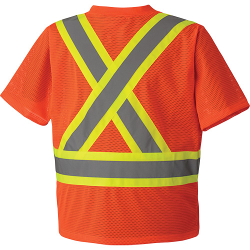 5994 T-shirt de s&eacute;curit&eacute; haute visibilit&eacute;, Polyester, 2T-Grand, Orange haute visibilit&eacute; Haskins Industrial Inc.
