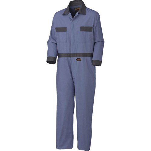 5133T Coveralls with Concealed Brass Buttons, Men's, Navy Blue, Size 42 Haskins Industrial Inc.