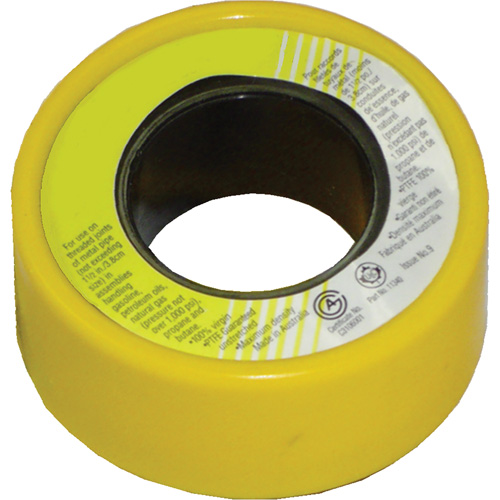 Ruban scellant pour filets au pas du gaz avec PTFE, 236" lo x 1/2" la, Jaune Haskins Industrial Inc.