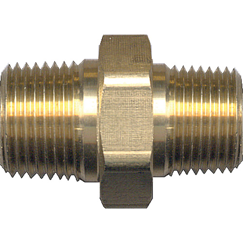 Hex Nipple, Brass, 3/4" x 1/2", NPT x NPT Haskins Industrial Inc.