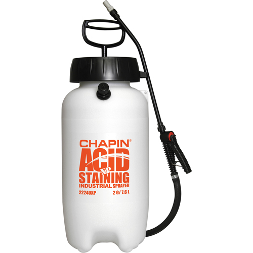 Industrial Acid Staining Sprayers, 2 gal. (7.6 L), Plastic, 12" Wand Haskins Industrial Inc.
