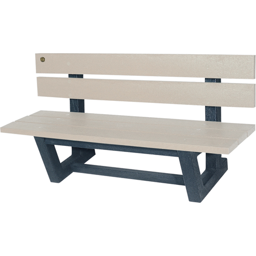 Outdoor Park Benches, Recycled Plastic, 60" L x 22-13/16" W x 29-13/16" H, Sand Haskins Industrial Inc.