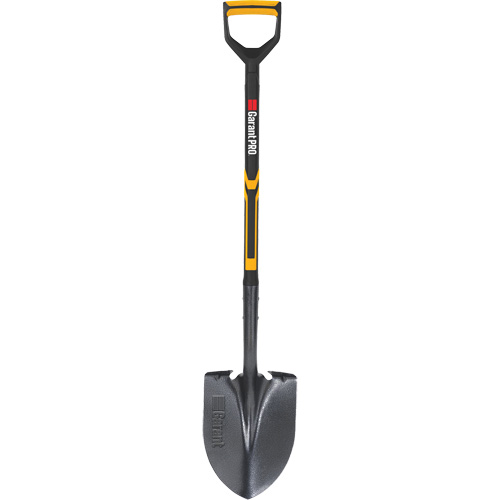 Pro Round Point Shovel, Tempered Steel Blade, Fibreglass, D-Grip Handle Haskins Industrial Inc.