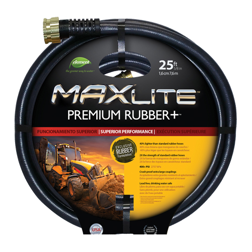 Boyaux pour usage commercial, Caoutchouc, 5/8" dia x 25' Haskins Industrial Inc.