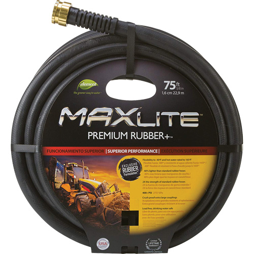 Boyaux pour usage commercial, Caoutchouc, 5/8" dia x 75' Haskins Industrial Inc.