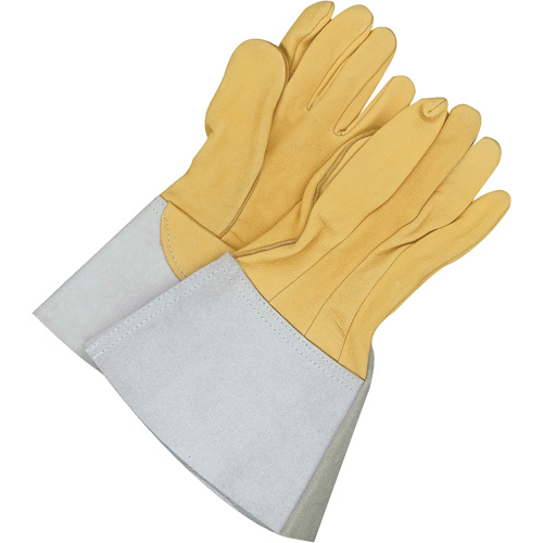 Gants de soudage &agrave; l'arc TIG en cuir de daim retourn&eacute; Gander Brand, Cuir fleur de daim, Taille 9 Haskins Industrial Inc.