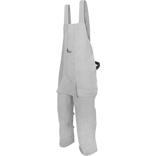 Leather Welding Apron, Split-Leg Bib, Pearl Grey Haskins Industrial Inc.