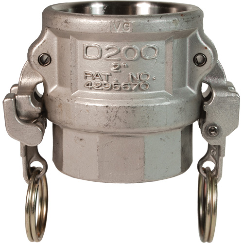 Coupleur &agrave; came et cannelure EZ Boss-Lock, Acier inoxydable, Type D, 1", NPT femelle, 250 PSI Haskins Industrial Inc.