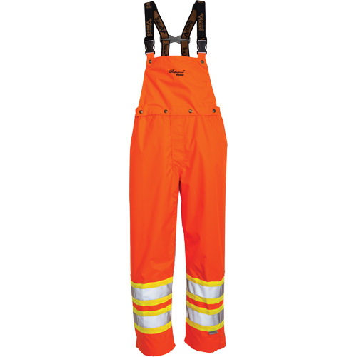 Salopette 300 deniers Journeyman, Polyester, Grand, Orange haute visibilit&eacute; Haskins Industrial Inc.
