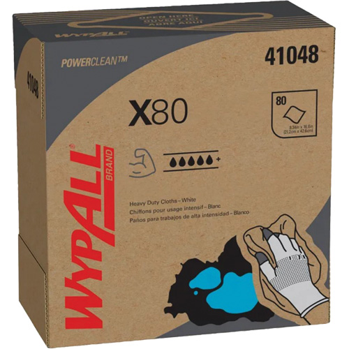 WypAll&reg; X80 Extended Use Cloths, Heavy-Duty, 16-4/5" L x 9" W Haskins Industrial Inc.