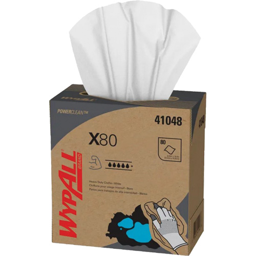 WypAll&reg; X80 Extended Use Cloths, Heavy-Duty, 16-4/5" L x 9" W Haskins Industrial Inc.